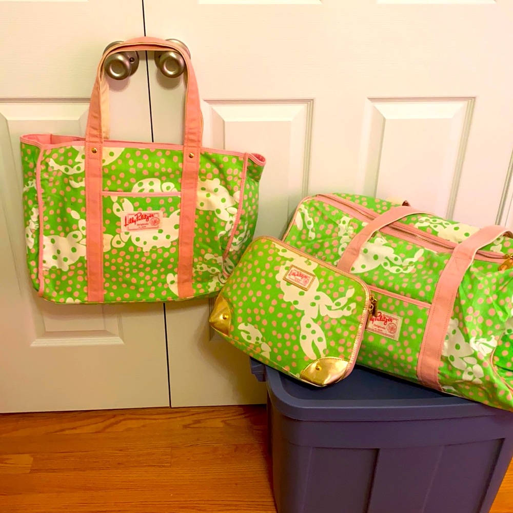 Lilly Pulitzer Tote, Toiletries Bag, Overnight Bag